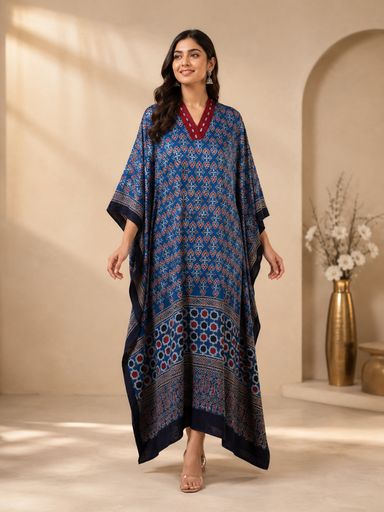 [KARH3450] Ajrakh Modal Kaftans 4803
