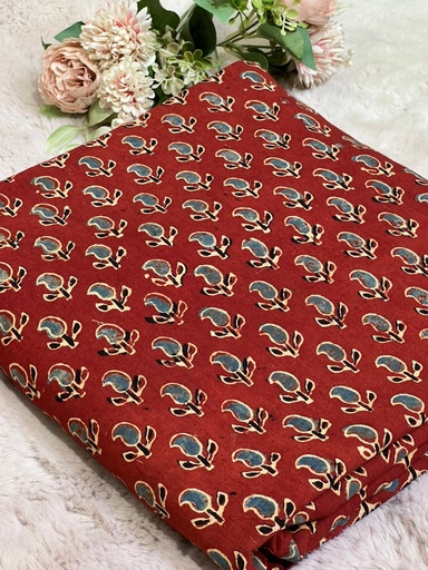 [CFVK395] Ajrakh Cotton Fabric 5021