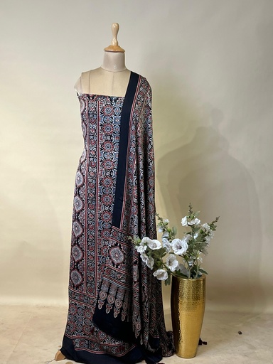 [SUMT3950] Ajrakh Modal Top Dupatta Sets 5012