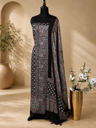 [SUMT3950] Ajrakh Modal Top Dupatta Sets 5012