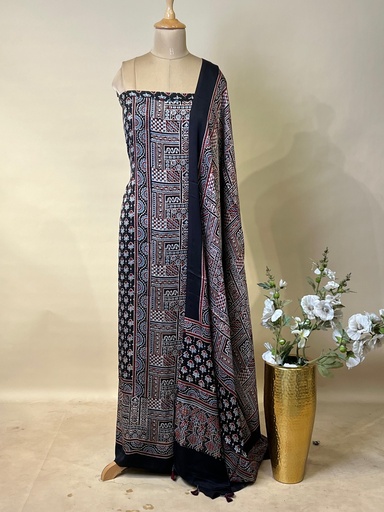[SUMT3950] Ajrakh Modal Top Dupatta Sets 5012