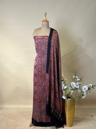 [SUMT3950] Ajrakh Modal Top Dupatta Sets 5012