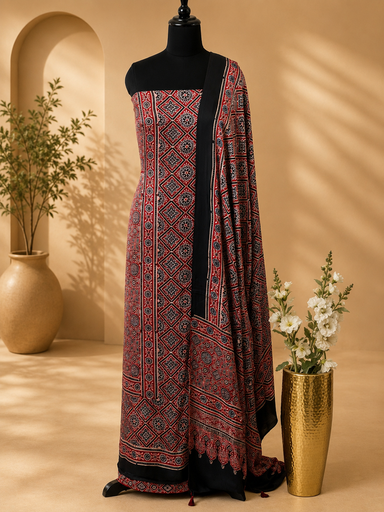 [SUMT3950] Ajrakh Modal Top Dupatta Sets 5012