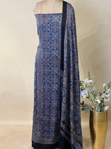 [SUMT3950] Ajrakh Modal Top Dupatta Sets 5012