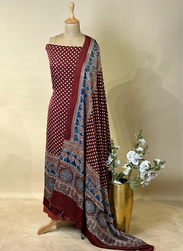 [SUKD6450]  Ajrakh Modal Suit Sets 5012