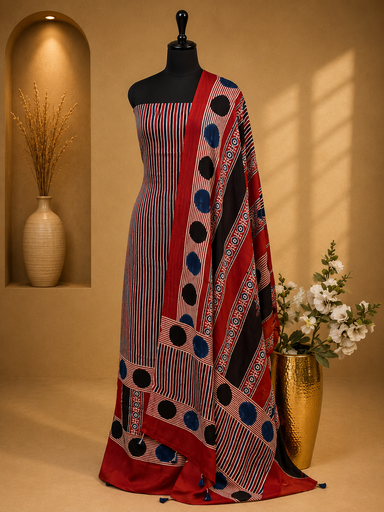 [SUKD6450]  Ajrakh Modal Suit Sets 5012