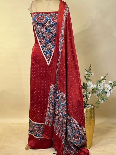 [SUKD6450]  Ajrakh Modal Suit Sets 5012