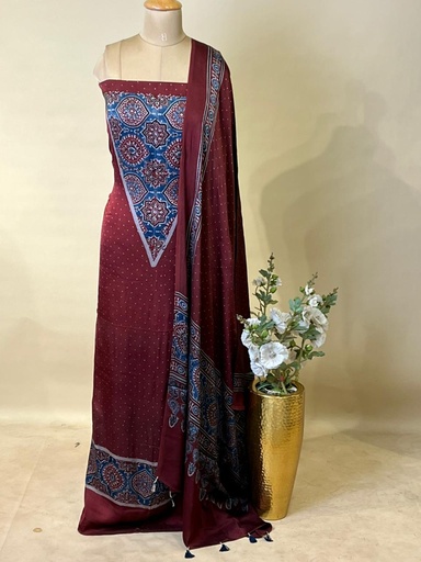 [SUKD6450]  Ajrakh Modal Suit Sets 5012