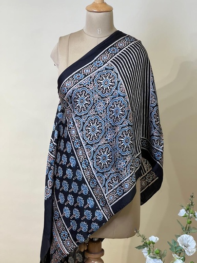 [STVD1450] Ajrakh Modal Stoles 5071