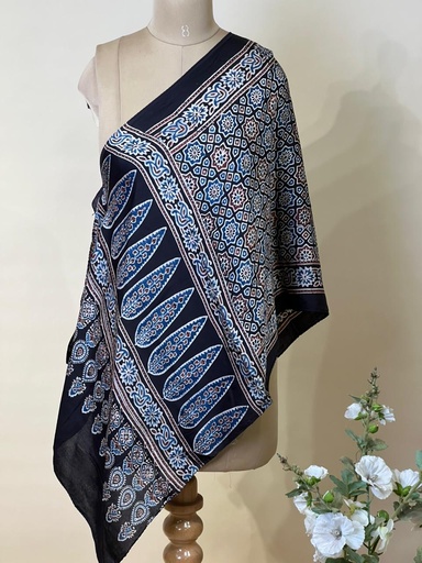 [STVD1450] Ajrakh Modal Stoles 5071