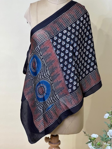 [STVD1450] Ajrakh Modal Stoles 5071