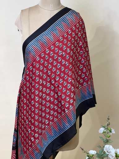[STVD1450] Ajrakh Modal Stoles 5071