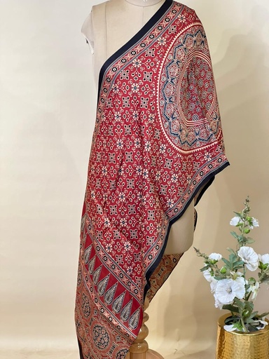[STVD1450] Ajrakh Modal Stoles 5071
