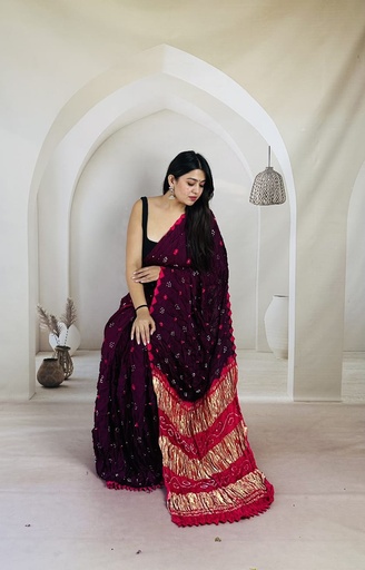 [SAZB8250] Bandhani Modal Sarees 5028 