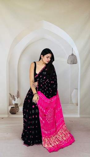 [SAZB8250] Bandhani Modal Sarees 5028 