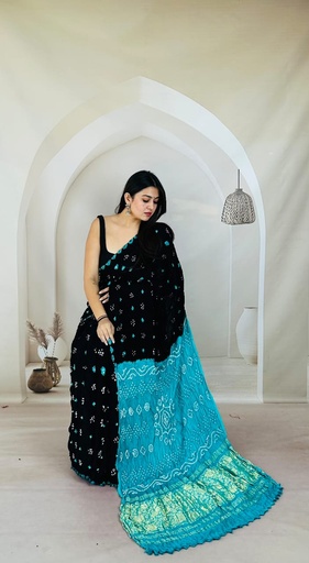 [SAZB8250] Bandhani Modal Sarees 5028 