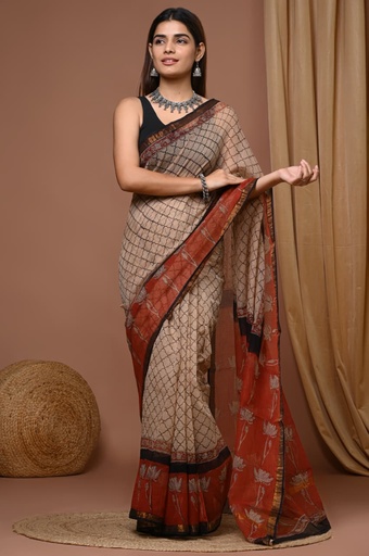 [SASH2450] Kota Doria Saree 5012