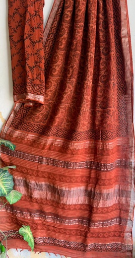 [SACH2750] Linen Cotton Saree 5012