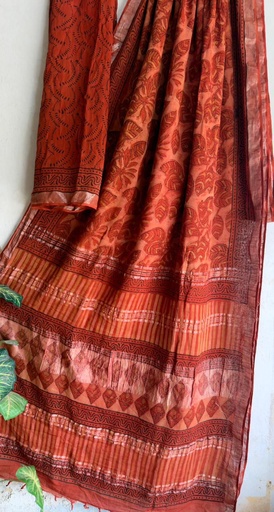 [SACH2750] Linen Cotton Saree 5012