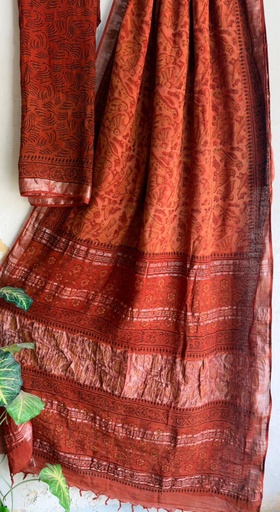 [SACH2750] Linen Cotton Saree 5012