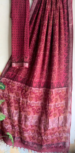 [SACH2750] Linen Cotton Saree 5012