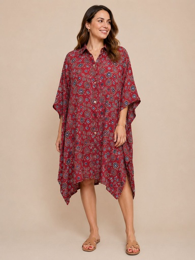 Ajrakh Modal Shirt Kaftans 5015