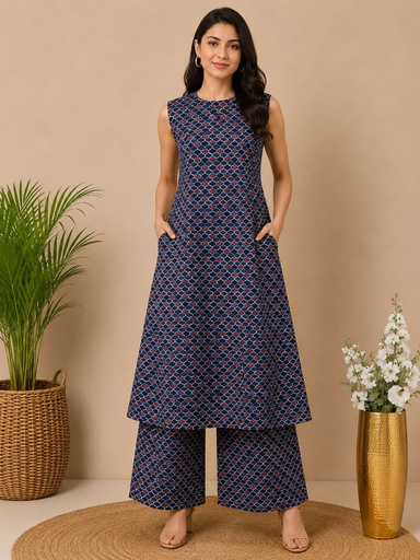 Ajrakh Cotton Coord Sets 5028