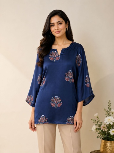 Ajrakh Modal Oversize Kurti 5015