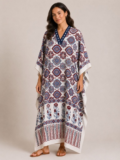 [KARH2250] Ajrakh Cotton Kaftans 4802 
