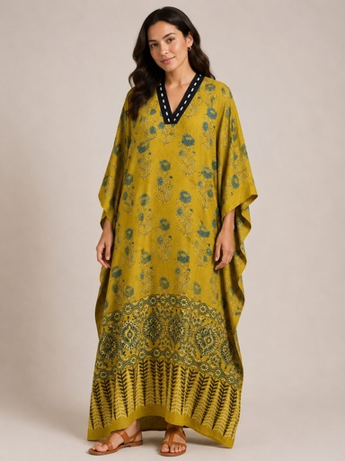 [KARH2250] Ajrakh Cotton Kaftans 4802 