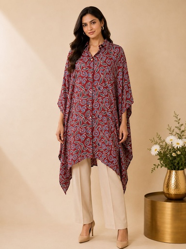Ajrakh Modal Shirt Kaftans 5015