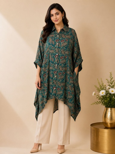 Ajrakh Modal Shirt Kaftans 5015 