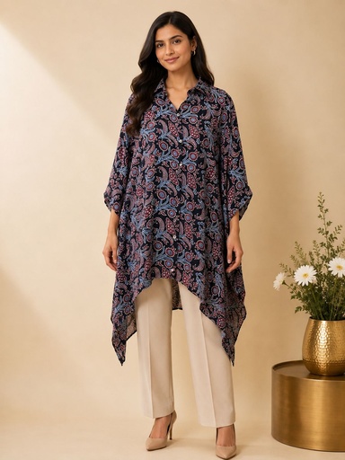 Ajrakh Modal Shirt Kaftans 5015 