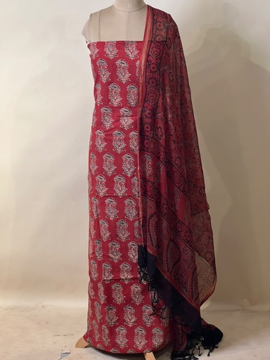 [SUMT3650] Kota Dupatta Ajrakh Suit 5025