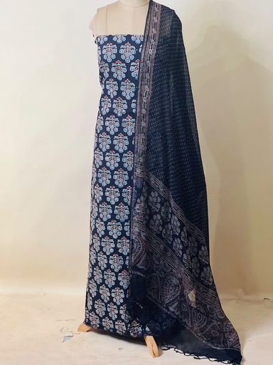 [SUMT3650] Kota Dupatta Ajrakh Suit 5025