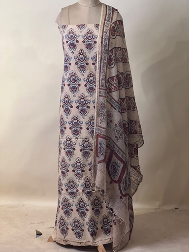 [SUMT3650] Kota Dupatta Ajrakh Suit 5025