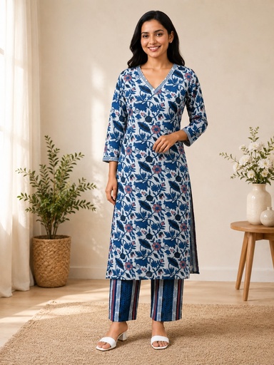 Vanaspathi Ajrakh Cotton Coord Sets 5028