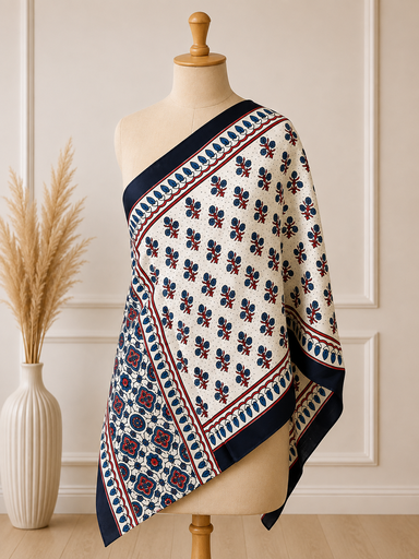 [STMT1450] Ajrakh Modal Stoles 5071
