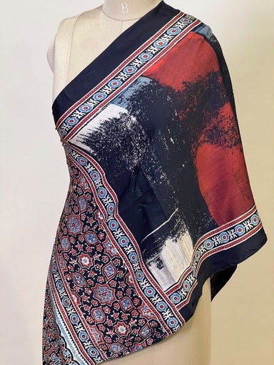 [STMT1450] Ajrakh Modal Stoles 5071