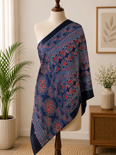 [STMT1450] Ajrakh Modal Stoles 5071