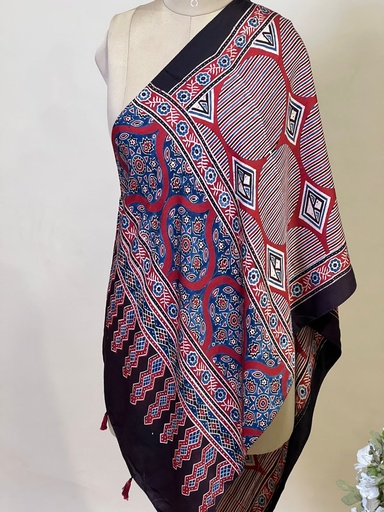 [STMT1450] Ajrakh Modal Stoles 5071