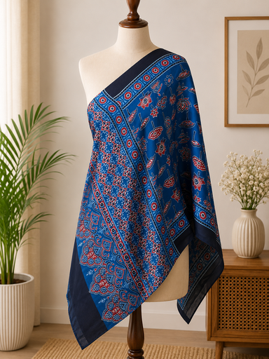 [STMT1450] Ajrakh Modal Stoles 5071