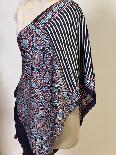 [STMT1450] Ajrakh Modal Stoles 5071