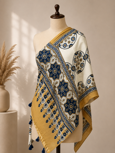 [STMT1450] Ajrakh Modal Stoles 5071