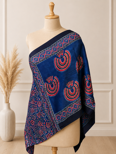 [STMT1450] Ajrakh Modal Stoles 5071