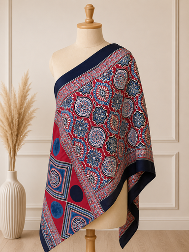 [STMT1450] Ajrakh Modal Stoles 5071