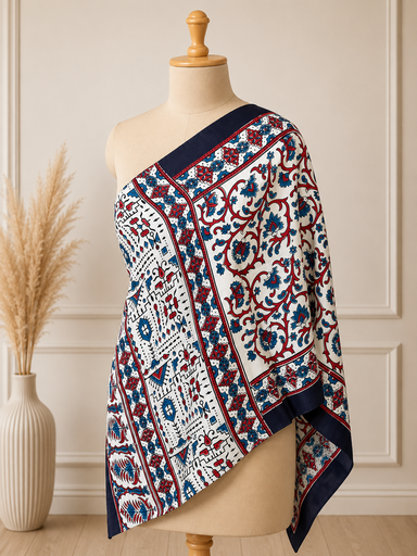 [STMT1450] Ajrakh Modal Stoles 5071