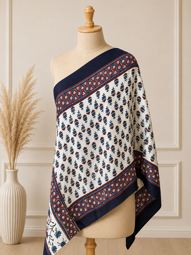 [STMT1450] Ajrakh Modal Stoles 5071