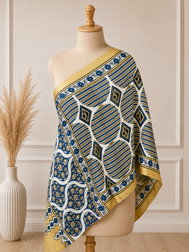 [STMT1450] Ajrakh Modal Stoles 5071