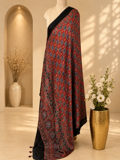 [DUMT2190] Ajrakh Modal Dupatta 5072